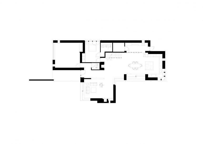 Ground floor plan of Family home in Farnham