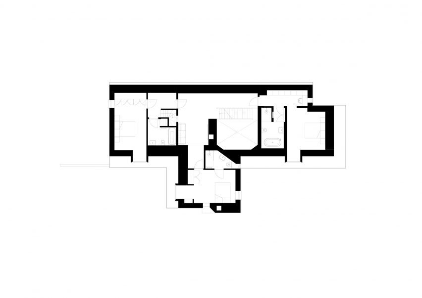 First floor plan of Family home in Farnham