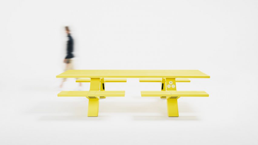 Yellow Mass table by Alexander Lotersztain for Derlot