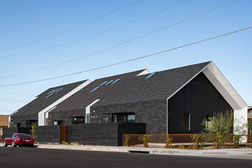 Exterior of the asphalt-shingle-clad Polker House by SinHei Kwok