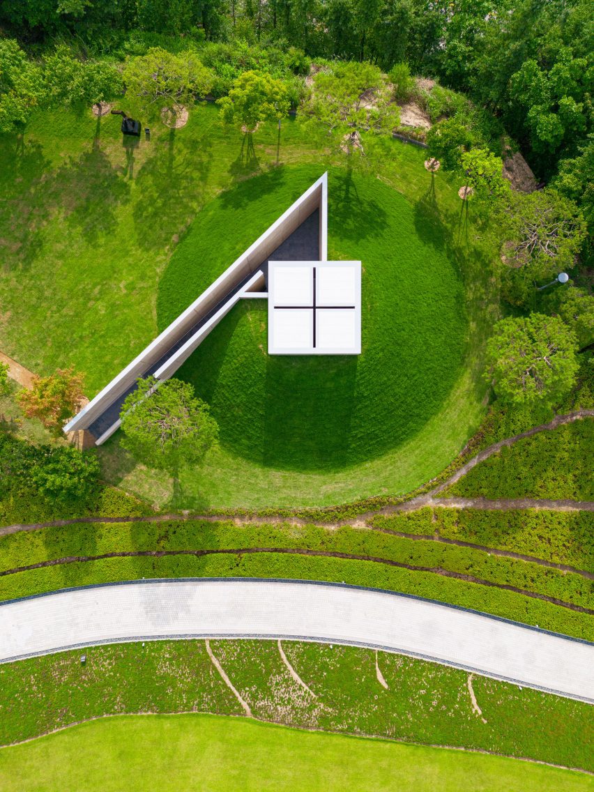 Aerial view of Space of Light at Museum SAN