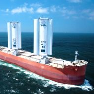 Pyxis Ocean ship at sea with WindWings sails by BAR Technology and Yara Maritime