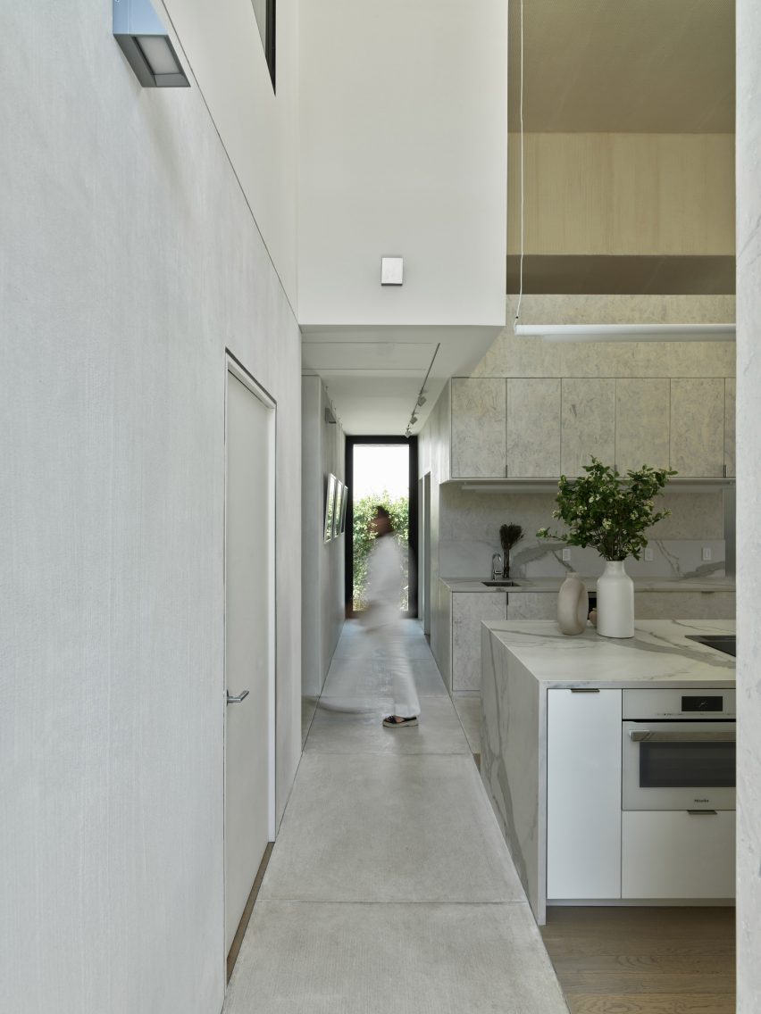 White marble kitchen interior by The LADG