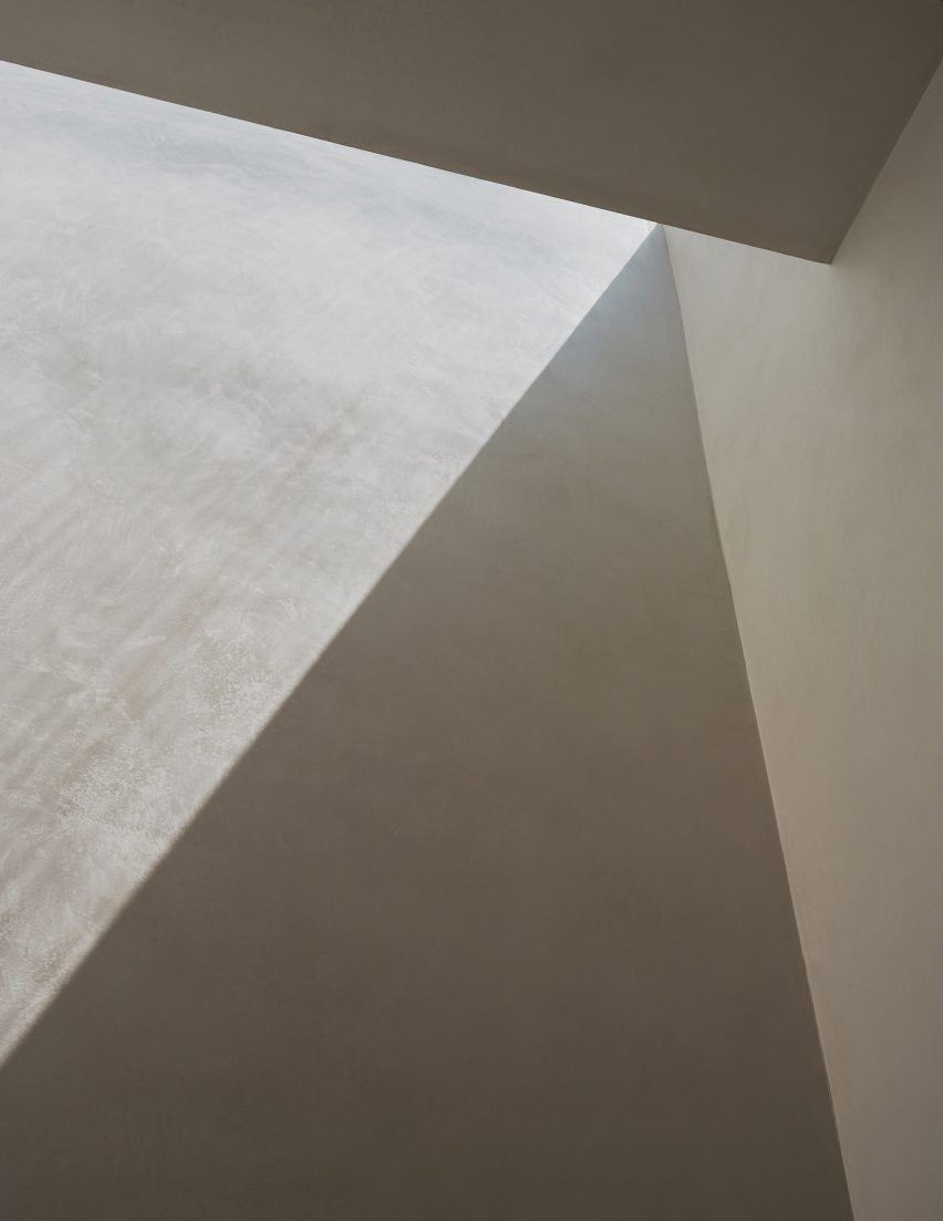 Sunlight shining on concrete