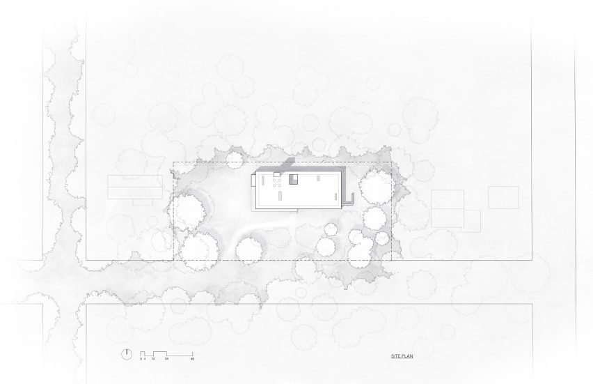 Site plan of The Rambler House by GO'C