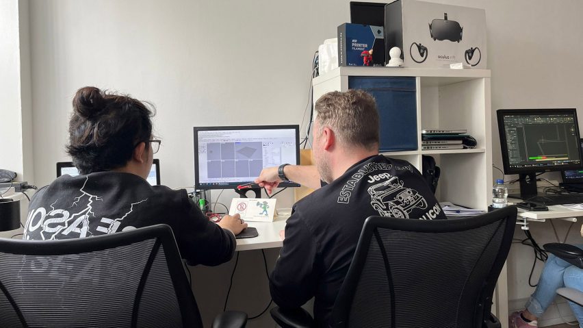 Rhino 3D software in use by student Jonathan at real animation works