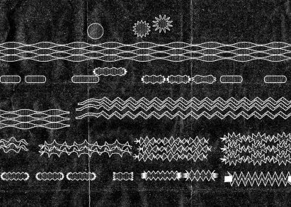 Still cut from a video installation showing abstract motion graphics created from CCTV footage