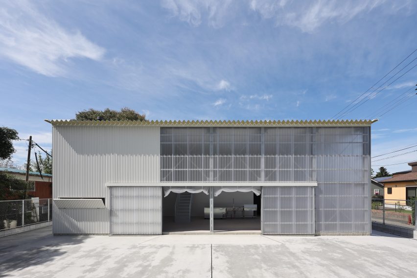 Exterior of Warehouse Villa by Arii Irie Architects