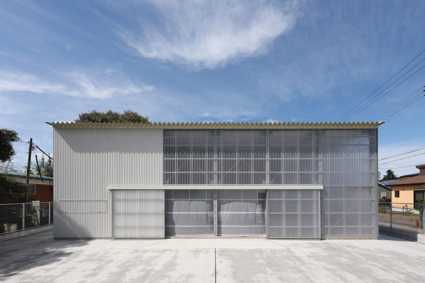 Exterior of Warehouse Villa by Arii Irie Architects