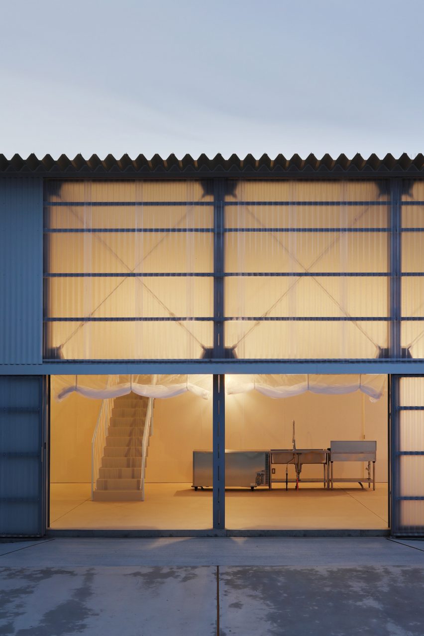 Exterior of Warehouse Villa by Arii Irie Architects