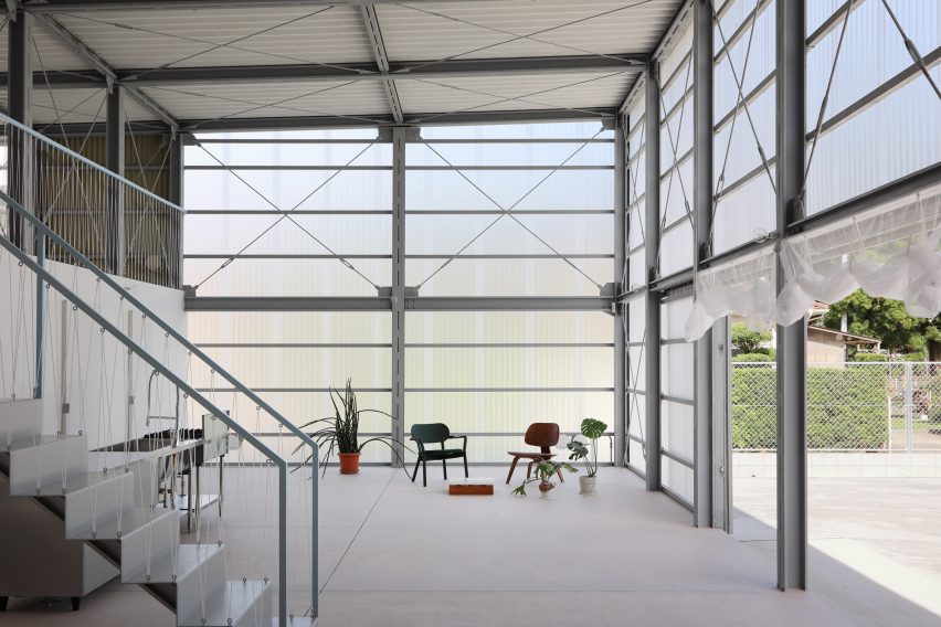 Interior of Warehouse Villa by Arii Irie Architects