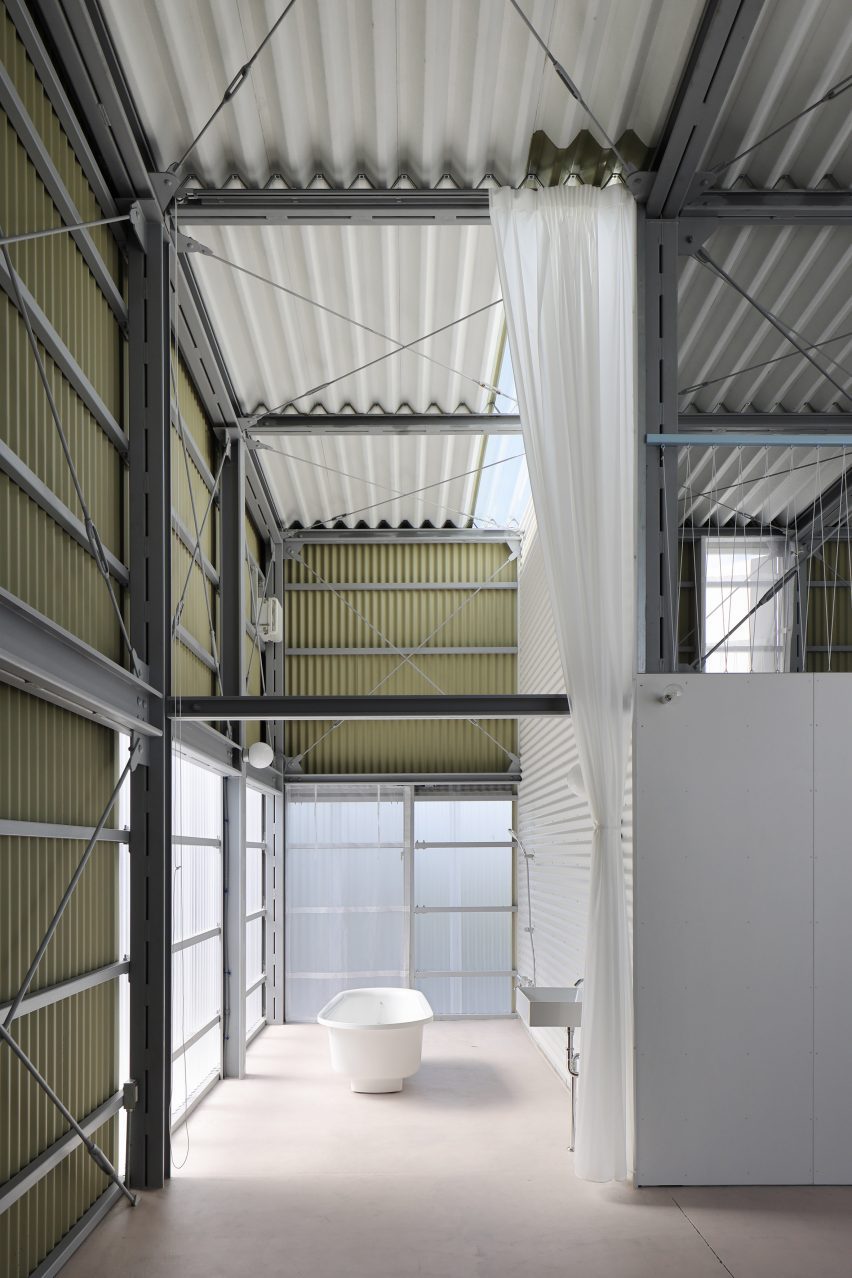 Interior of Warehouse Villa by Arii Irie Architects