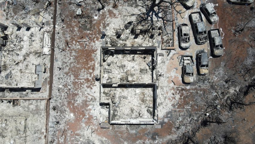 A home in Lahaina destroyed by fire