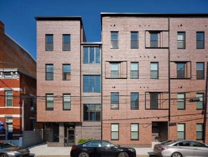 Brick-clad building by GBBN