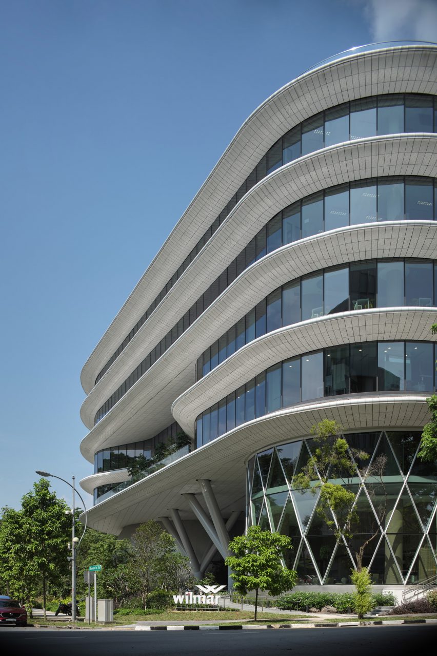 Exterior of Wilmar HQ by Eric Parry Architects