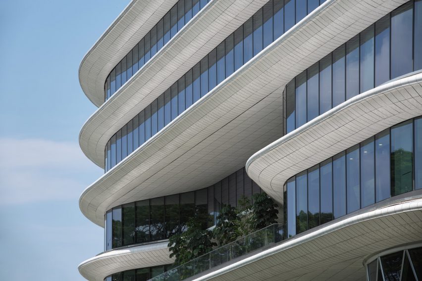 Exterior of Wilmar HQ by Eric Parry Architects