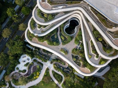 Aerial view of Wilmar HQ by Eric Parry Architects