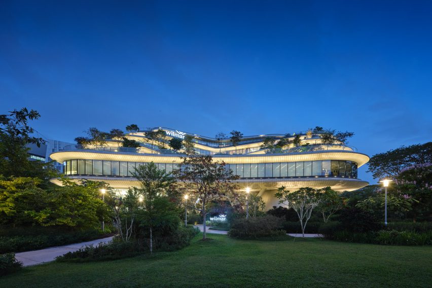 Exterior of Wilmar HQ by Eric Parry Architects
