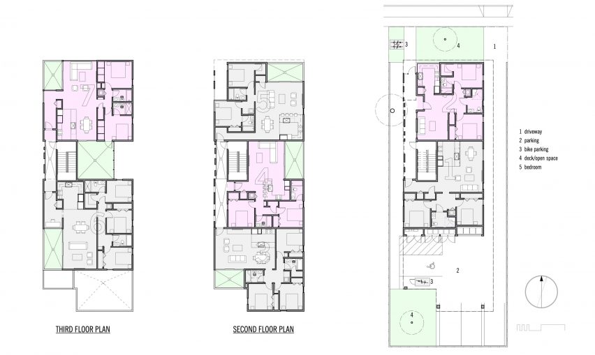 Floor plans of the Axoloti apartment building by Yu2e