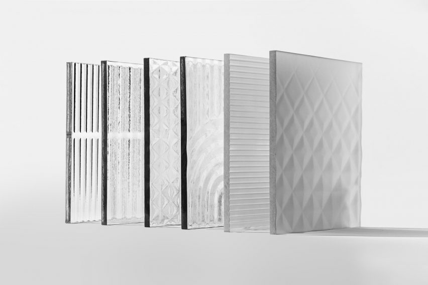 Samples of Textures resin collection by 3form
