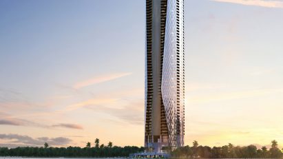 Outside render of Bentley Residencies Miami