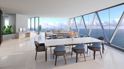 Inside the Bentley Residences tower