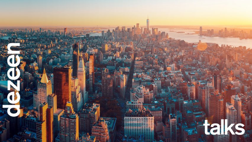 Photo of New York with Dezeen talks logo