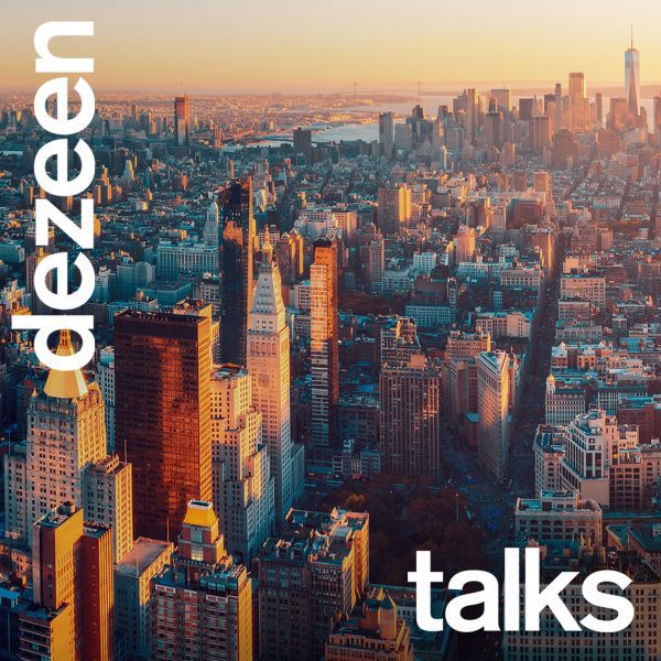 Photo of New York with Dezeen talks logo