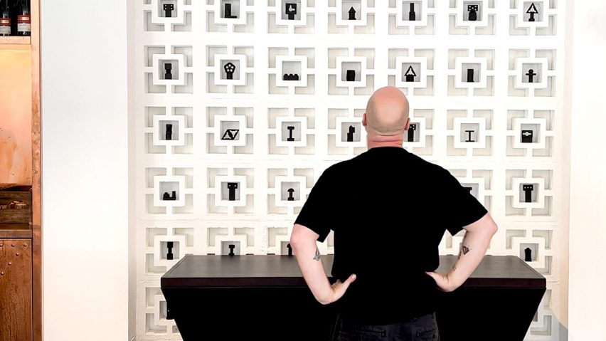 Photo of person in exhibition in Hart Shoreditch