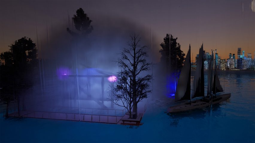 Render of a boat house