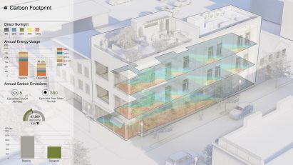 Illustration of building in Sketchup