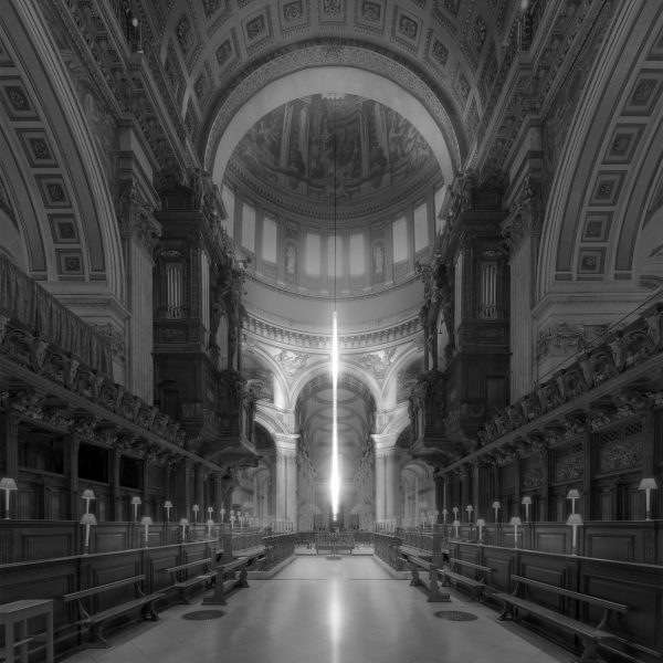 Photo of Aura installation by Pablo Valbuena for London Design Festival 2023