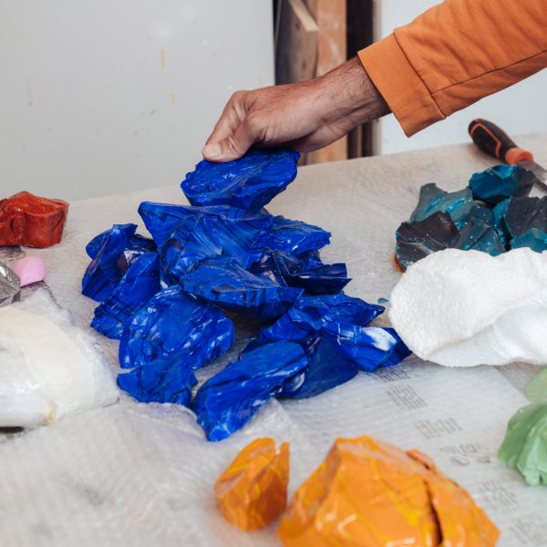 Photo of blue materials