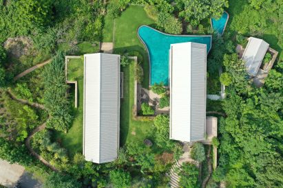 Holiday home viewed from above