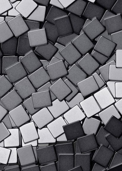 Display of recycled metals