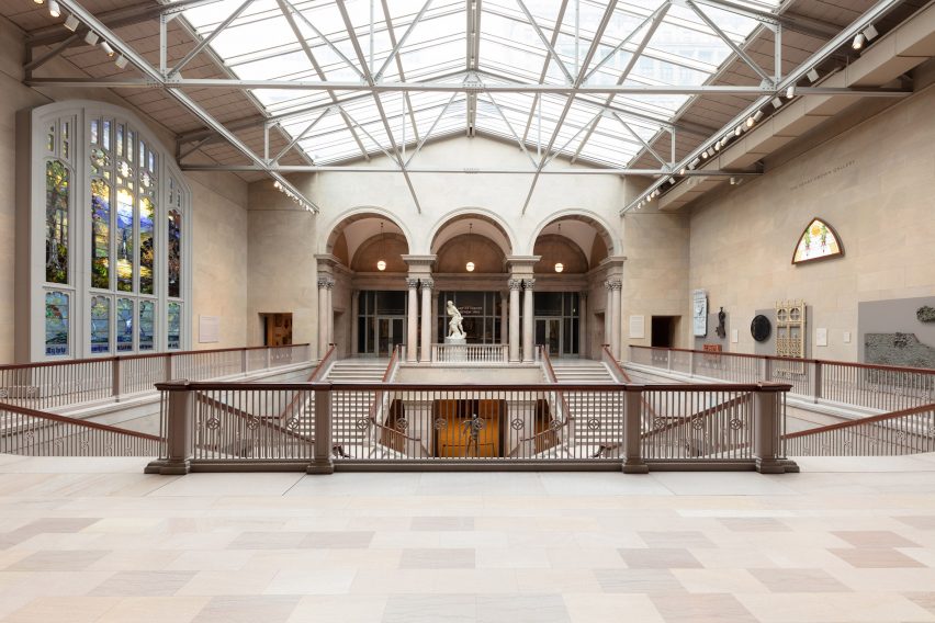 A large gallery space