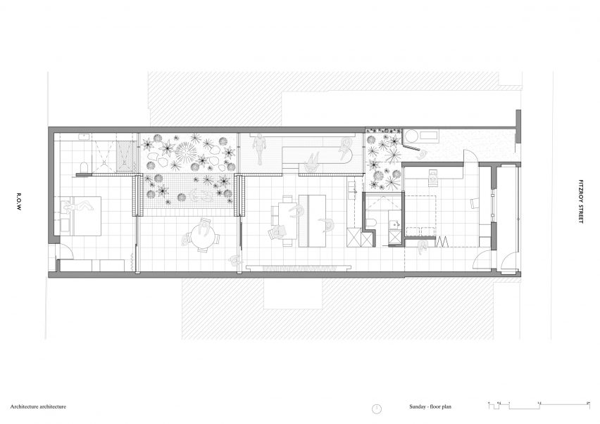 Floor plan of the Sunday house by Architecture Architecture
