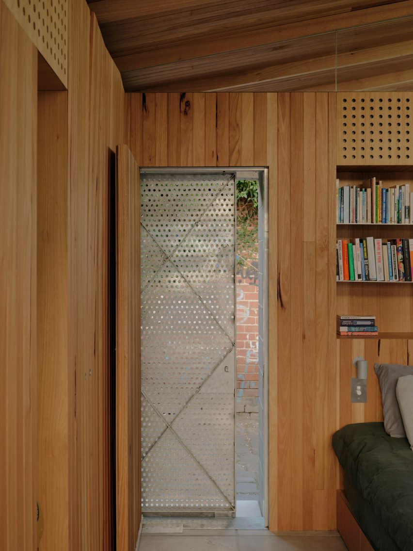 Wood-lined interior at the Sunday house by Architecture Architecture