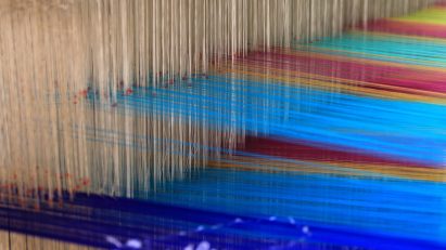 tapestry in making, photo courtesy of IE university