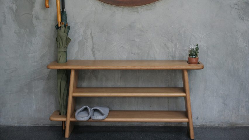 Photograph of wooden bench