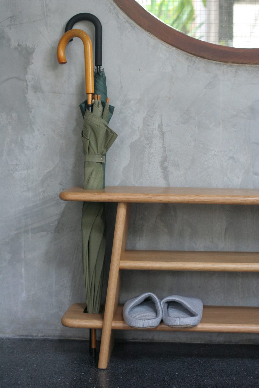 Photograph of wooden bench