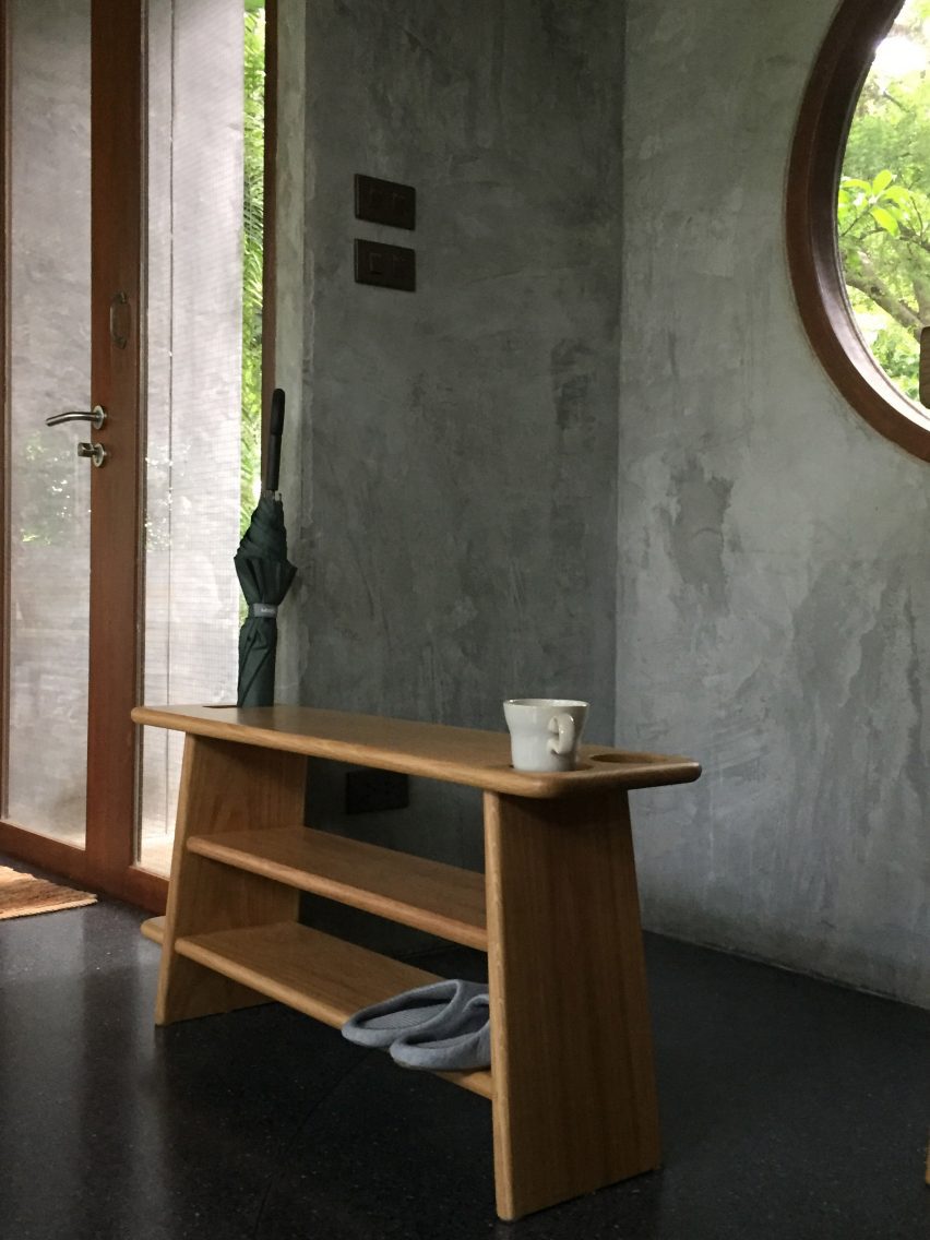 Photograph of wooden bench