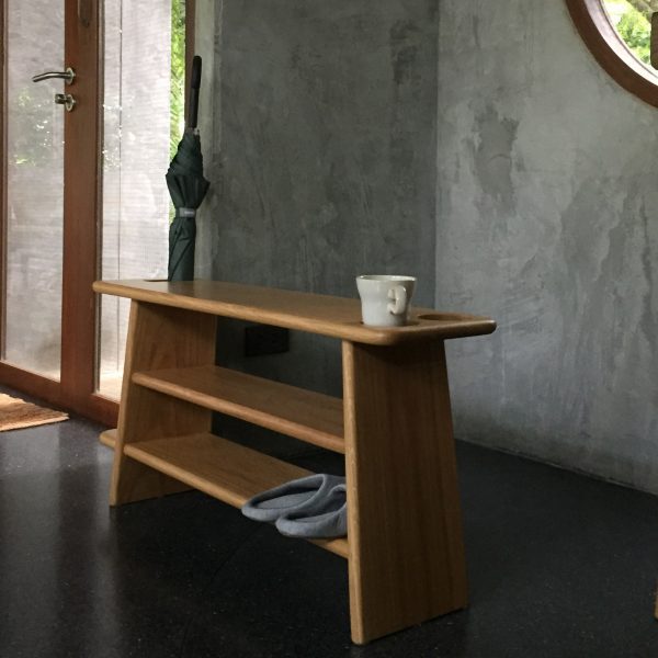 Photograph of wooden bench