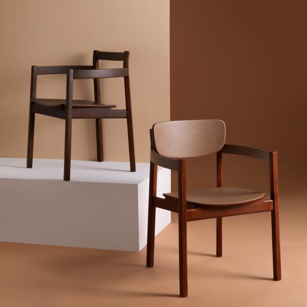 Photo of brown chairs on brown backdrop