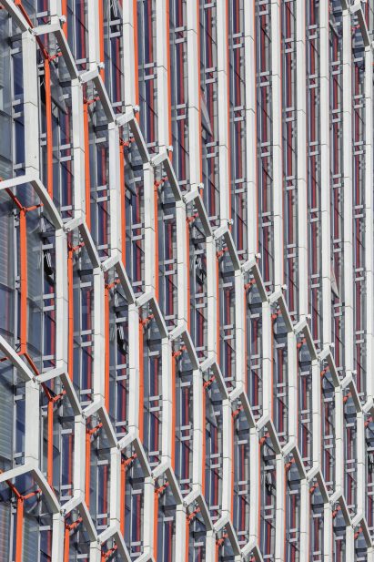 Detail image of molecule-informed facade