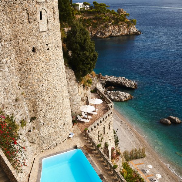 Cliffside hotel on Italy’s Amalfi Coast incorporates medieval stone defences