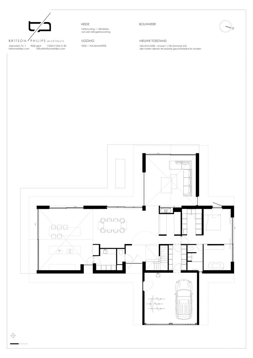 Ground floor plan of Villa VD by Britsom Philips
