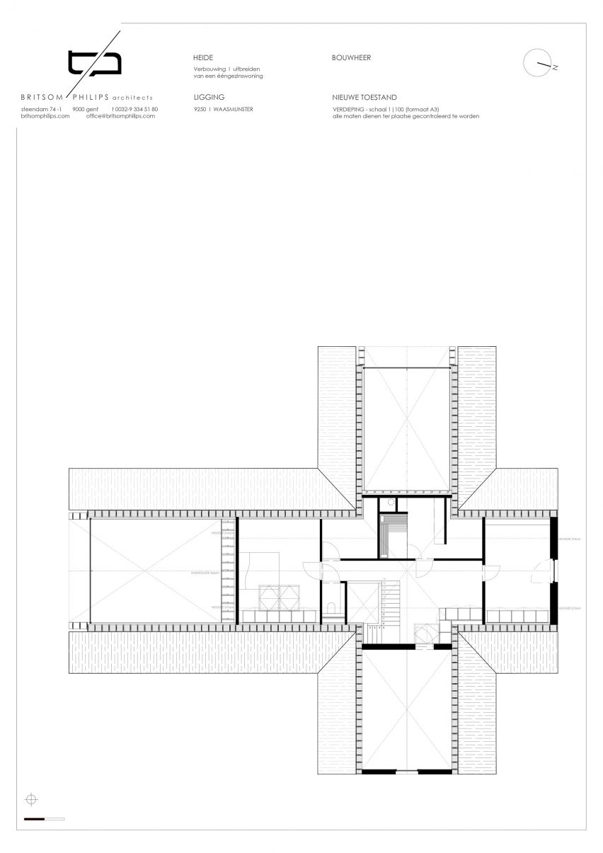 First floor plan of Villa VD by Britsom Philips