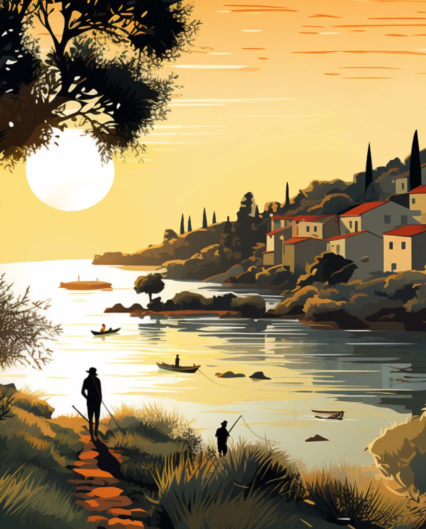 Illustration of Solano county city California Forever by Flannery Associates