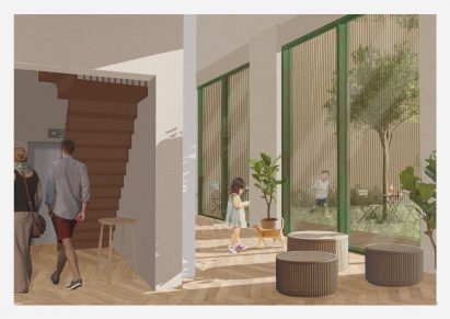 Visualisation of communal living facility interior